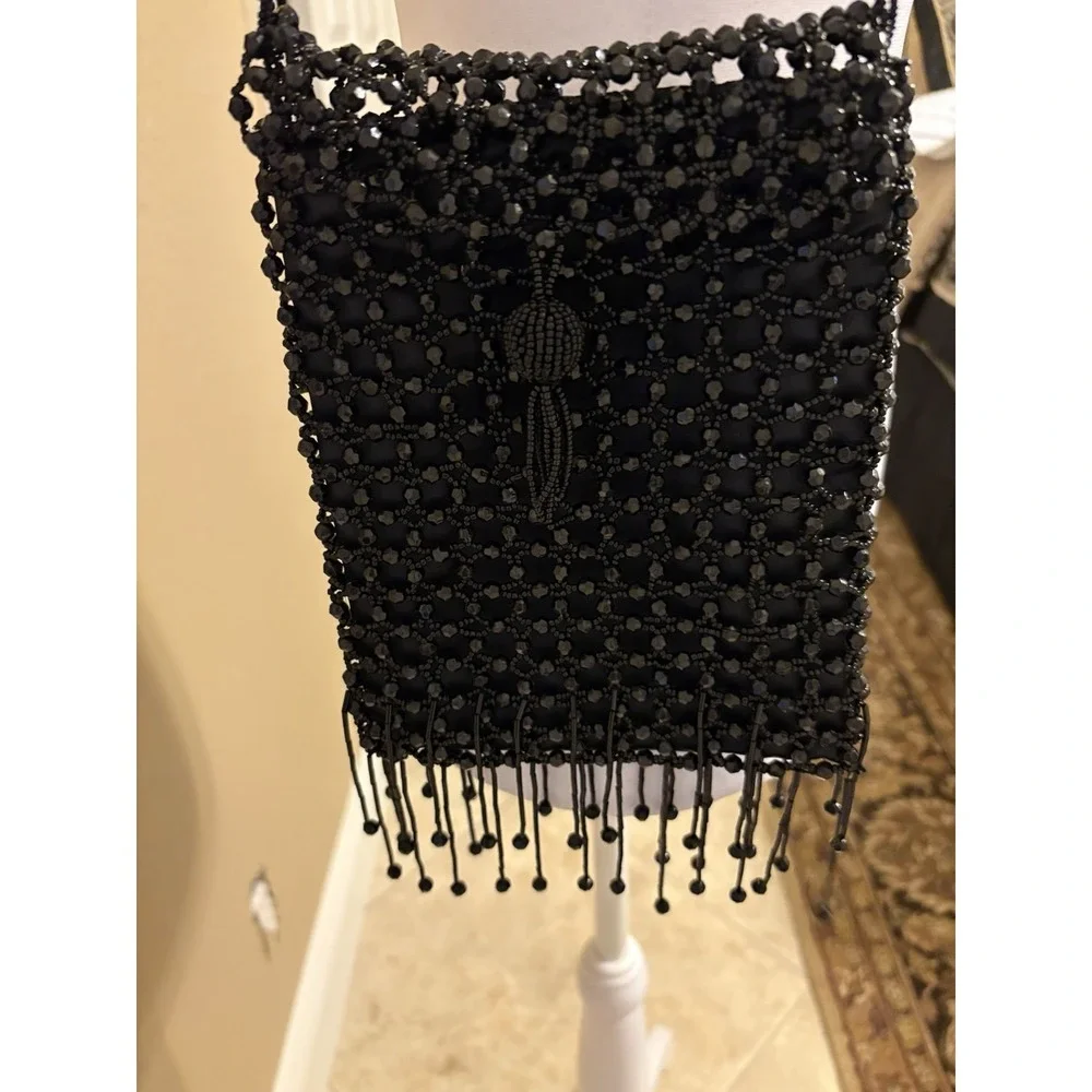 Bijoux‎ Terner Beaded Shoulder Bag, Black, Small